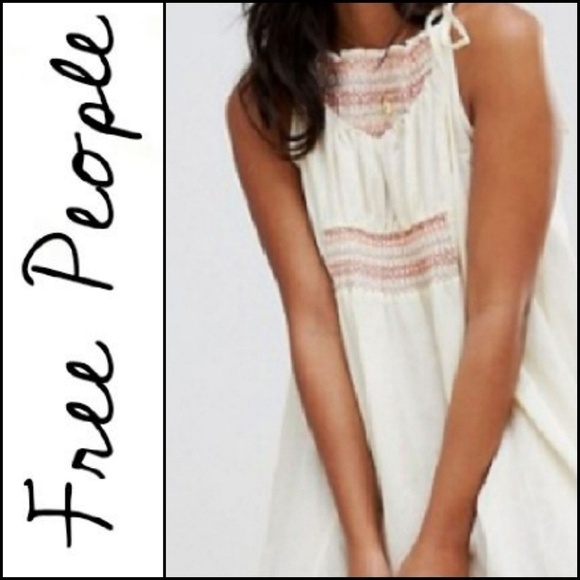 NEW! FREE PEOPLE Another Love Smocked High Neck Midi Dress Small. - Picture 1 of 8